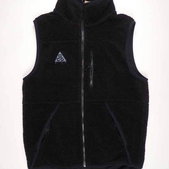 Nike ACG Other - Nike ACG Sherpa Fleece Vest Jacket Black Medium